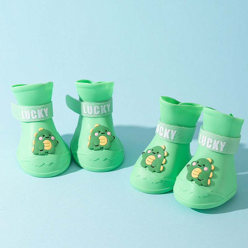 Waterproof Non-Slip Silicone Dog Boots for Recommended Weight 3.5kg-12kg - Recommend 3.5-12kg recommend weight