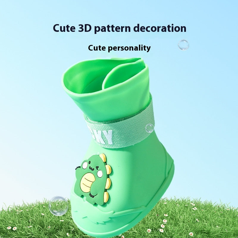 Waterproof Non-Slip Silicone Dog Boots for Recommended Weight 3.5kg-12kg - Recommend 3.5-12kg recommend weight