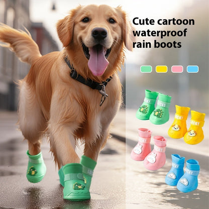 Waterproof Non-Slip Silicone Dog Boots for Recommended Weight 3.5kg-12kg - Recommend 3.5-12kg recommend weight