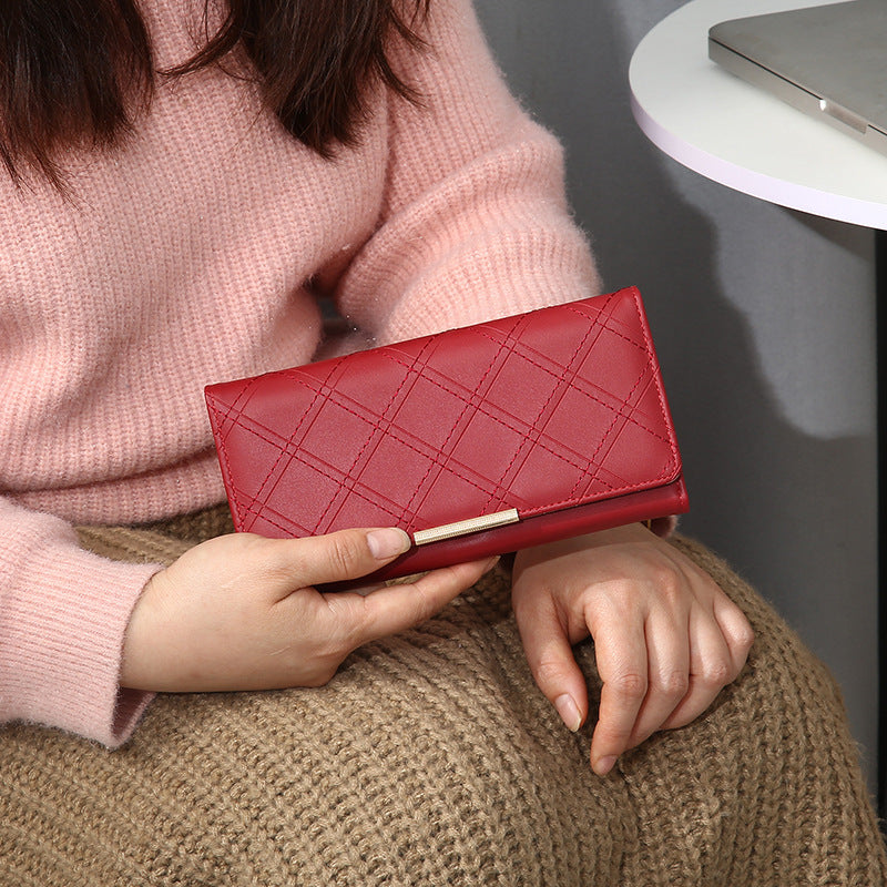 Waterproof Polyester Wallet with Stripes and Linen Interior for Home Storage - Teleplus