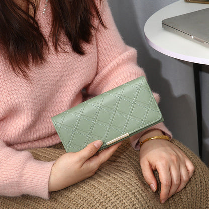 Waterproof Polyester Wallet with Stripes and Linen Interior for Home Storage - Teleplus