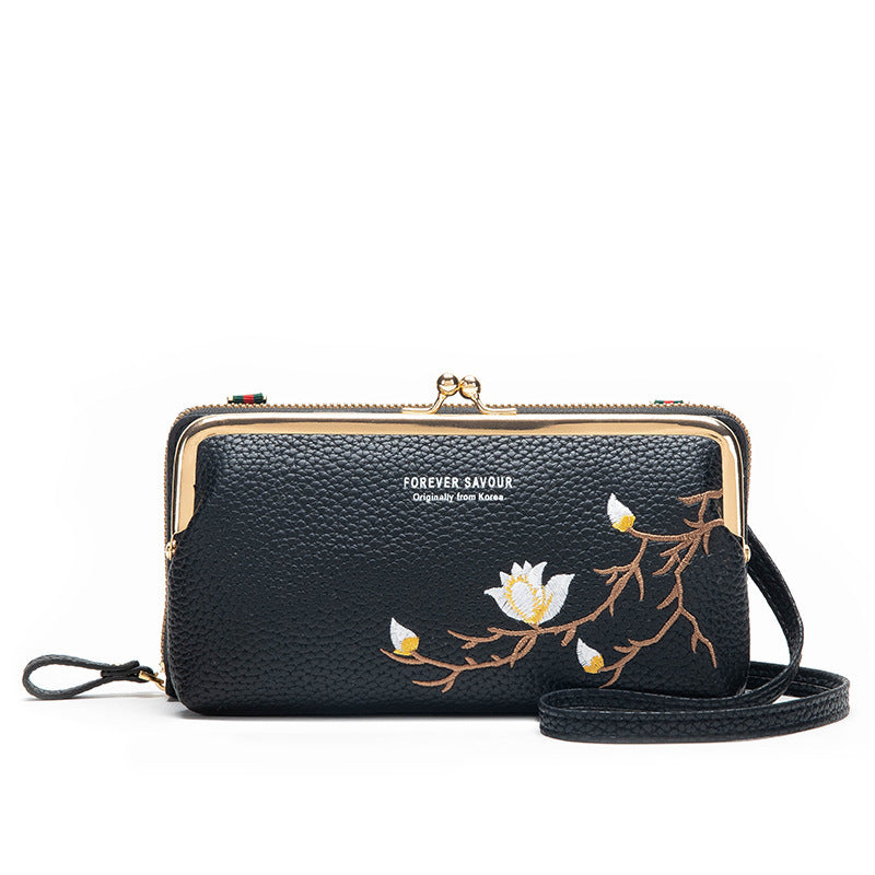 Waterproof PU Leather Wallet with Floral Lining for United States Buyers - So Big It Needs a Seatbelt Girls united