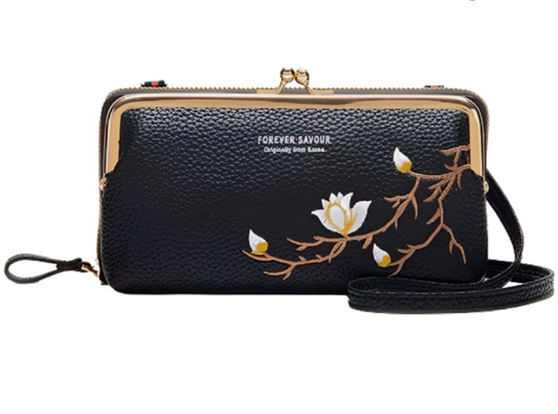 Waterproof PU Leather Wallet with Floral Lining for United States Buyers - So Big It Needs a Seatbelt Girls united