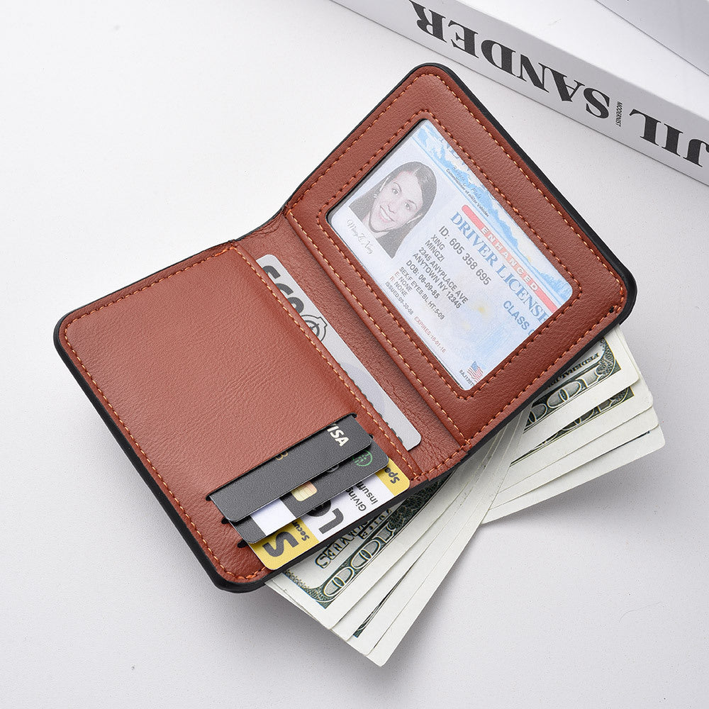 Waterproof PU Wallet Ultra Lightweight Slim Bifold for Men and Women