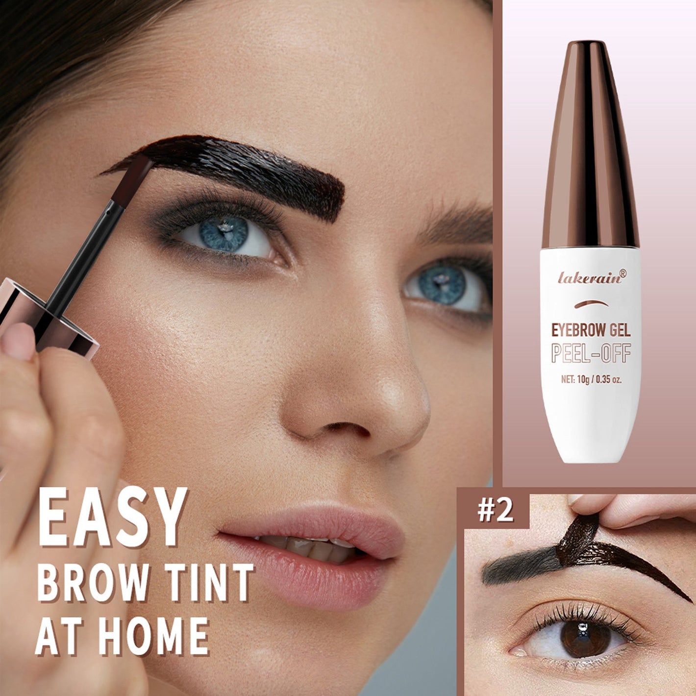 Waterproof Pull Eyebrow Gel Brown and Black Tear Resistant Brow - Teleplus waterproof pull eyebrow brown cover gel