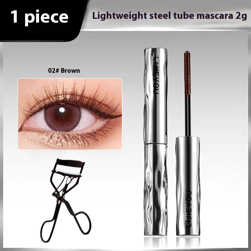 Waterproof Steel Tube Mascara for Long Thick Curly Black Lashes - Curl Teleplus steel tube mascara eyelash curler