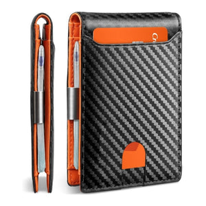 Waterproof Ultra-Light Carbon Black Credit Card Holder with Anti-Theft Storage - Teleplus carbon black