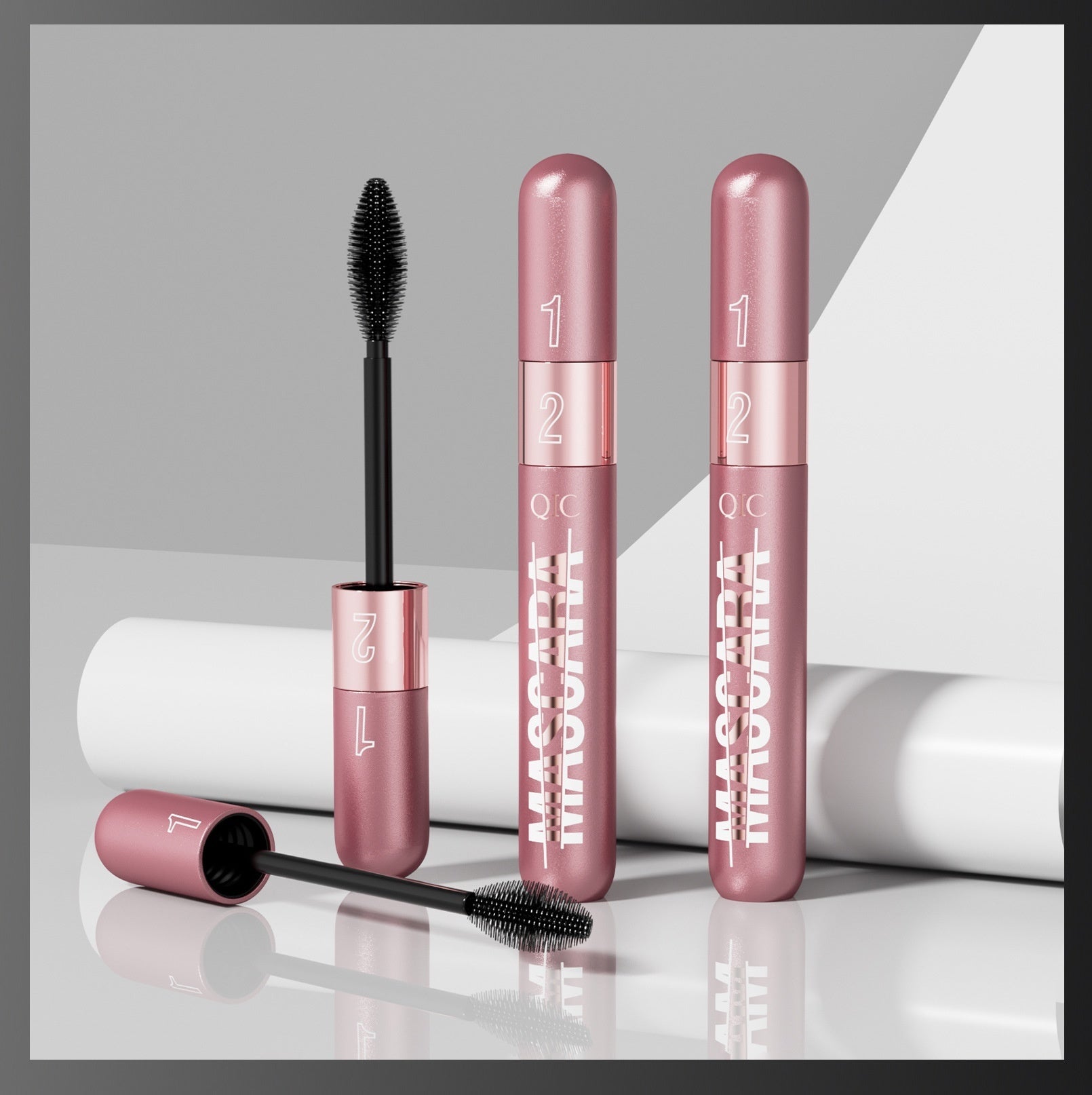 Waterproof Volumizing Mascara Black Long Thick Curling Smudge Proof Eye Makeup - Teleplus mascara black long