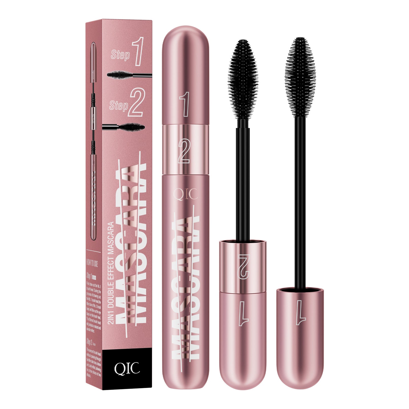 Waterproof Volumizing Mascara Black Long Thick Curling Smudge Proof Eye Makeup - Teleplus mascara black long