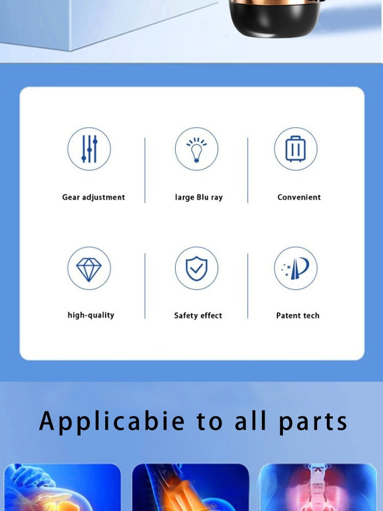 Wave Pulse Massage Physiotherapy Instrument Light with Blow Therapy Device - blow physiotherapy instrument light wave