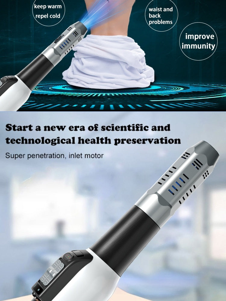 Wave Pulse Massage Physiotherapy Instrument Light with Blow Therapy Device - blow physiotherapy instrument light wave