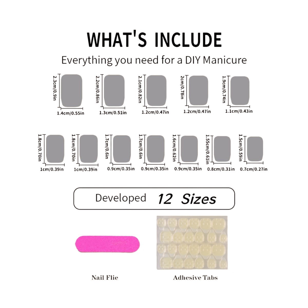 Wear Fake Nails Set with Simple Love Sweet Design for Women - Teleplus simple love sweet wear fake nails