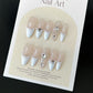 Wear Nail Barlow Pearl Detachable Set in Multiple Sizes for Handmade Nails - handmade wear nail barlow pearl detachable