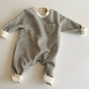 Wear striped baby jumpsuits outside - Stripe It Up in Cotton Jumpsuits for Tiny Trendsetters