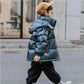 Western Style Big White Duck Winter Coat for Men with Hood - Teleplus western style big white duck