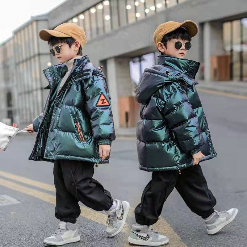 Western Style Big White Duck Winter Coat for Men with Hood - Teleplus western style big white duck