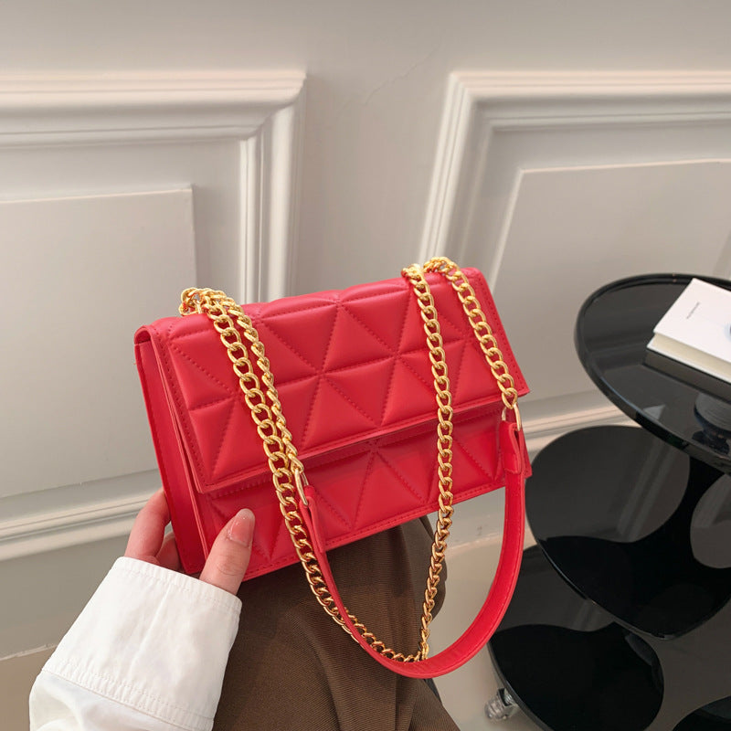 Western Style Rhombus Embroidery Thread Shoulder Messenger Bag for Daily - Teleplus western style rhombus embroidery