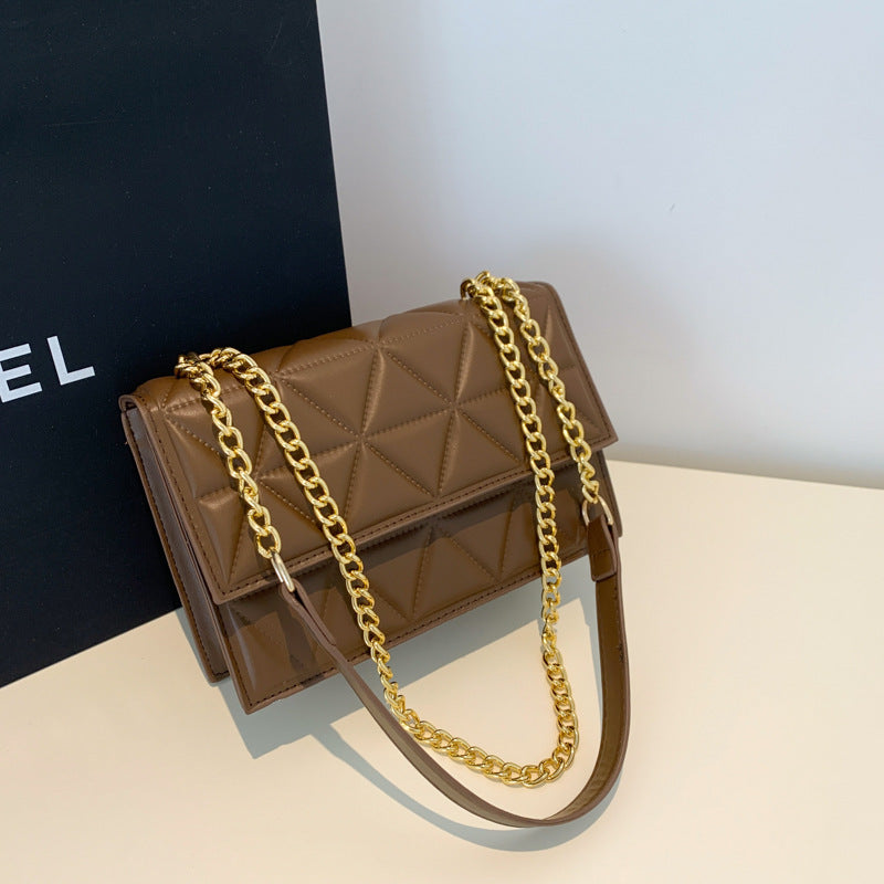 Western Style Rhombus Embroidery Thread Shoulder Messenger Bag for Daily - Teleplus western style rhombus embroidery