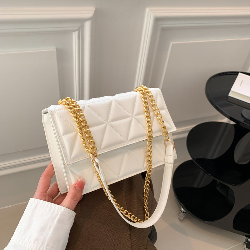 Western Style Rhombus Embroidery Thread Shoulder Messenger Bag for Daily - Teleplus western style rhombus embroidery