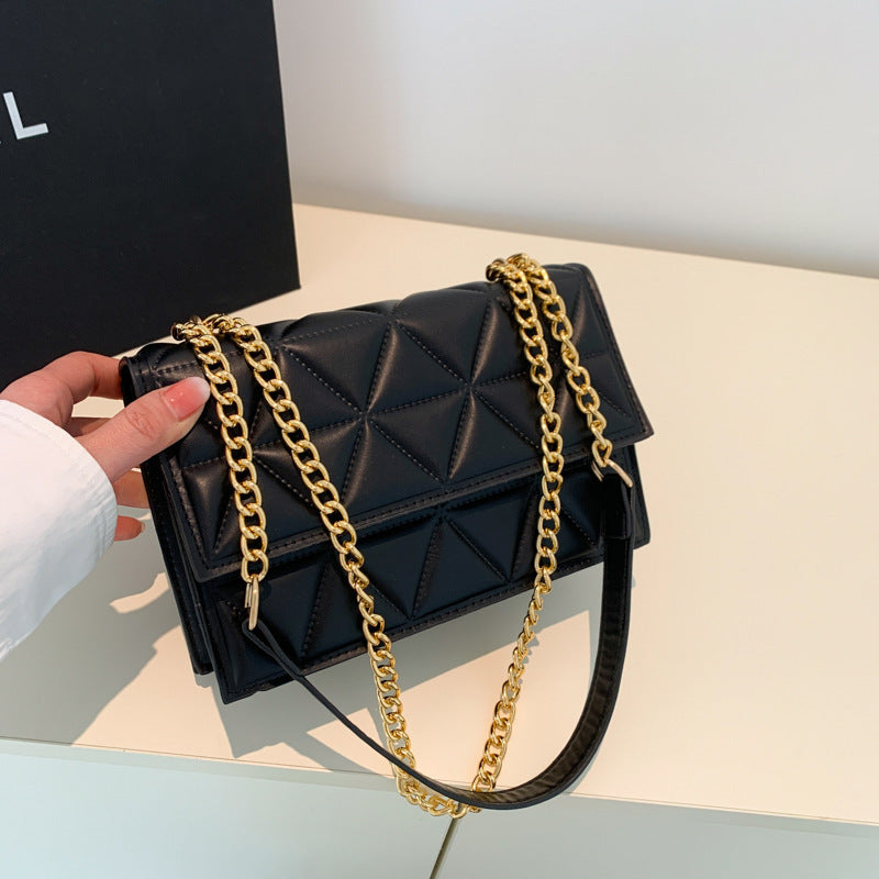 Western Style Rhombus Embroidery Thread Shoulder Messenger Bag for Daily - Teleplus western style rhombus embroidery