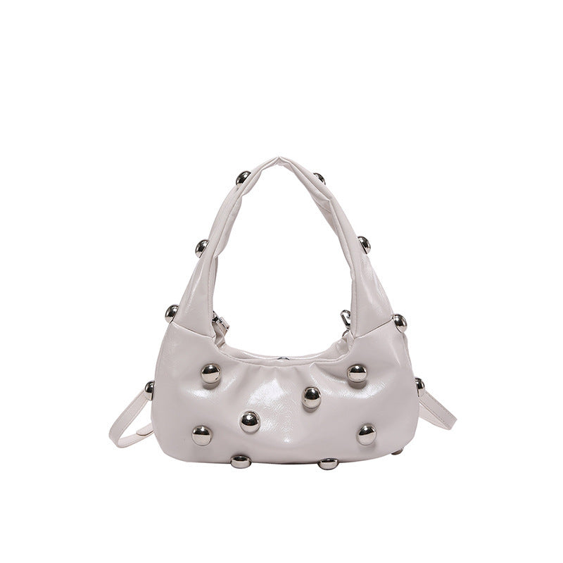 Western Style Underarm Bag with Polyester Design and PU Outer Pocket - Teleplus design western style underarm bag