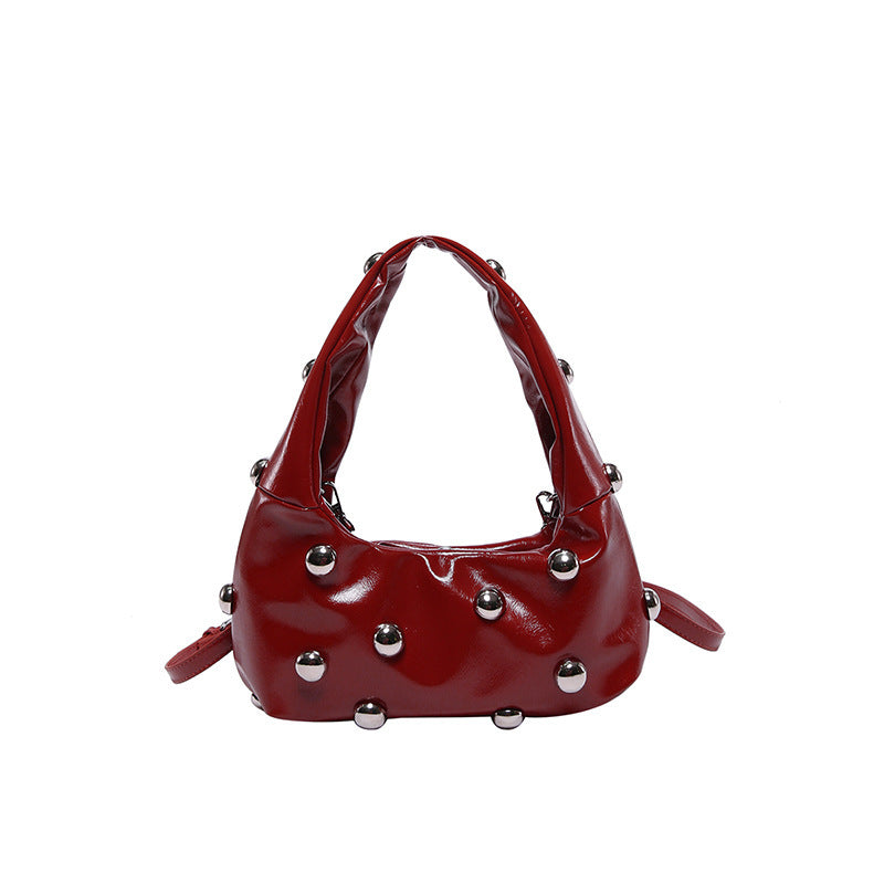 Western Style Underarm Bag with Polyester Design and PU Outer Pocket - Teleplus design western style underarm bag