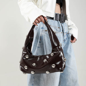 Western Style Underarm Bag with Polyester Design and PU Outer Pocket - Teleplus design western style underarm bag
