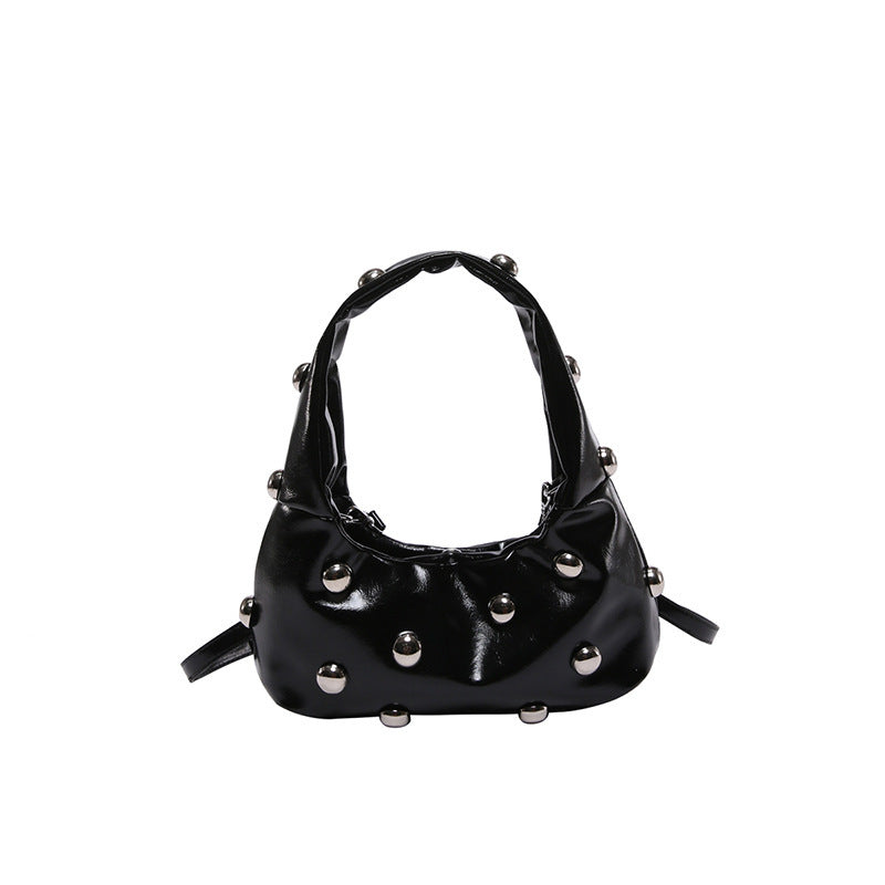 Western Style Underarm Bag with Polyester Design and PU Outer Pocket - Teleplus design western style underarm bag