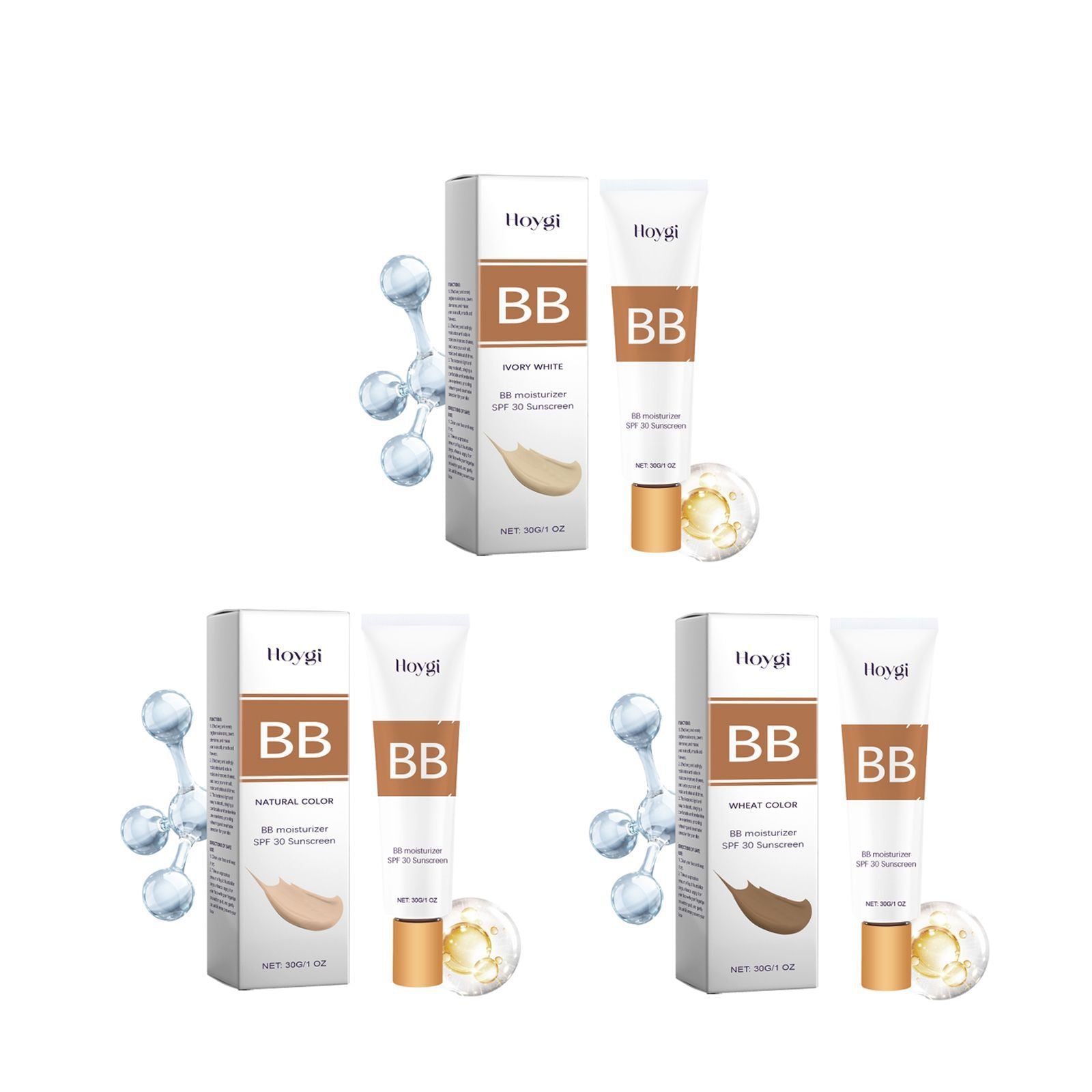 Wheat Color Ivory White 30g Export-Only Protective BB Cream for Skin - Teleplus protective bb cream concealer