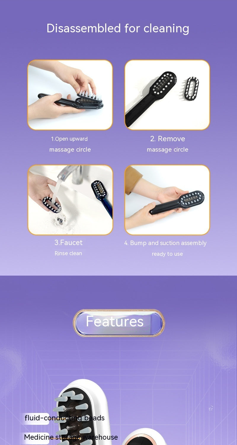 White 9 154 Scalp Medicine Feeder with Red Light Hair Massage Therapy - Teleplus scalp medicine feeder care massage red