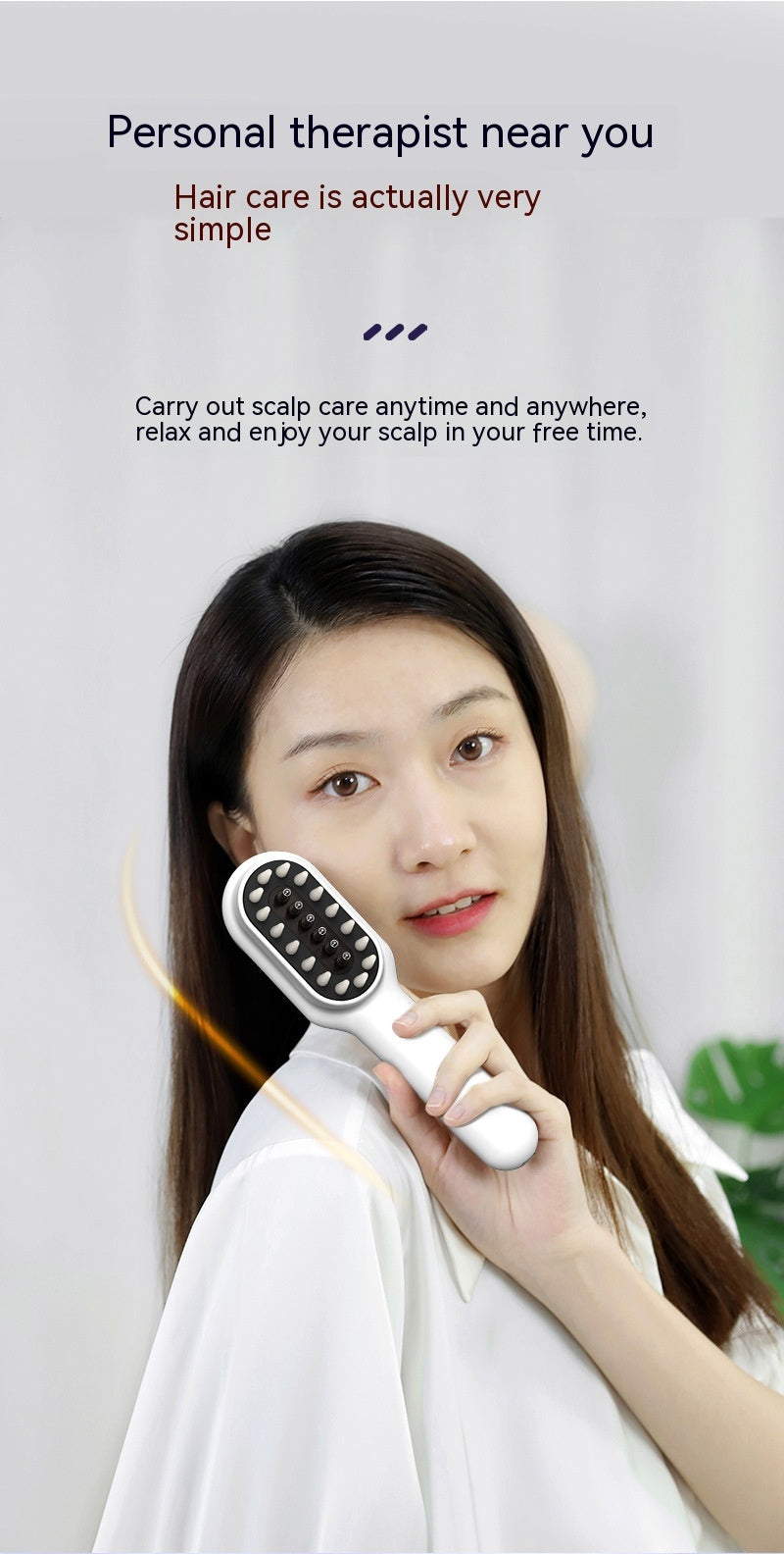 White 9 154 Scalp Medicine Feeder with Red Light Hair Massage Therapy - Teleplus scalp medicine feeder care massage red