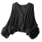 White and Black Batwing Sleeve Polyester Top for Women - Teleplus Women’s