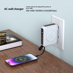 White and Black Magnetic Suction Travel Charger with 65W Multifunctional Power Bank - Teleplus 65w multifunctional