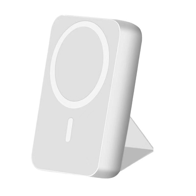 White and Black Shell Plastic Magnetic Power Bank with Creative Design - Teleplus magnetic power bank shell plastic