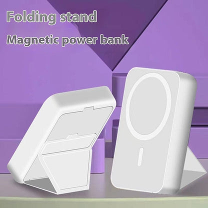 White and Black Shell Plastic Magnetic Power Bank with Creative Design - Teleplus magnetic power bank shell plastic