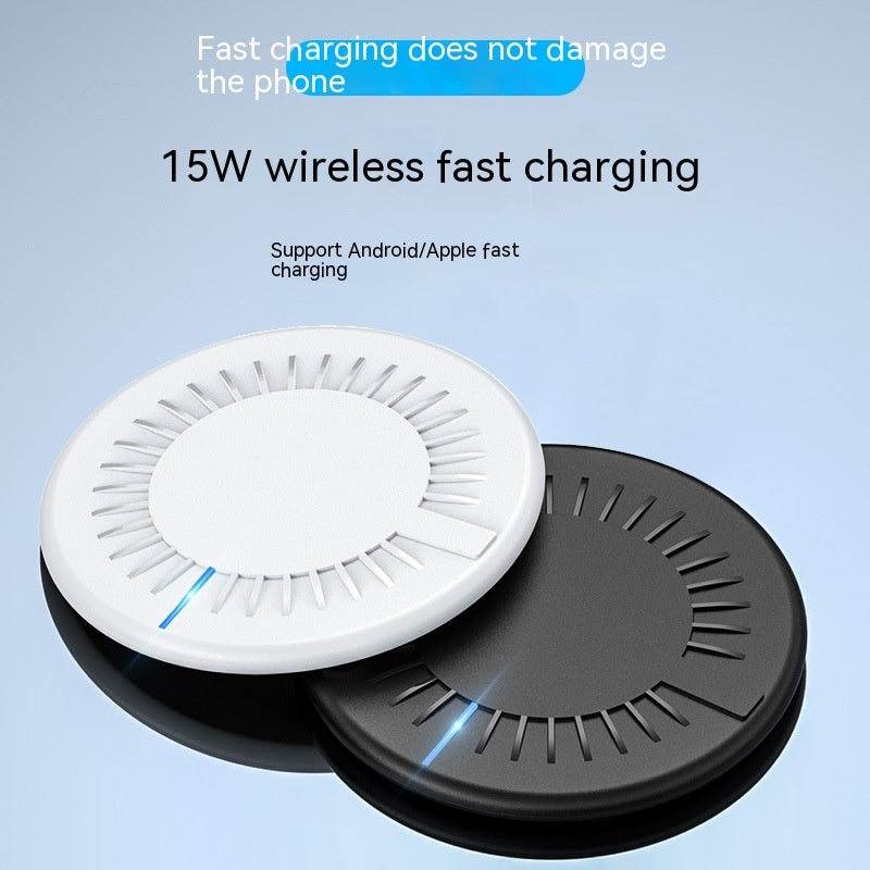 White Desktop Wireless Charger 15W for Smartphones and Devices - Zap Your Stuff with This desktop wireless charger