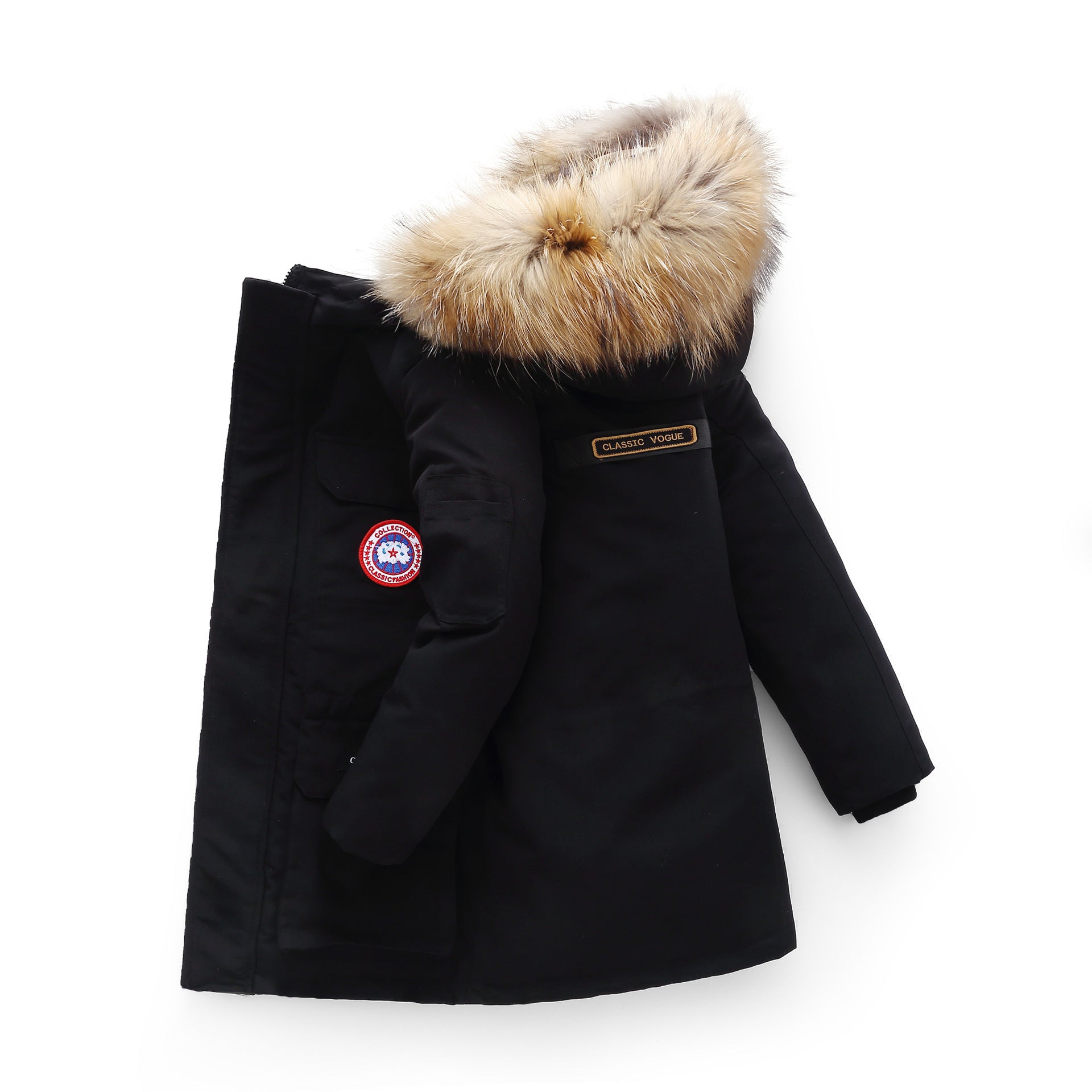White Duck Down Jacket Boy for United States CHF Warmth - Teleplus united states chf jacket boy