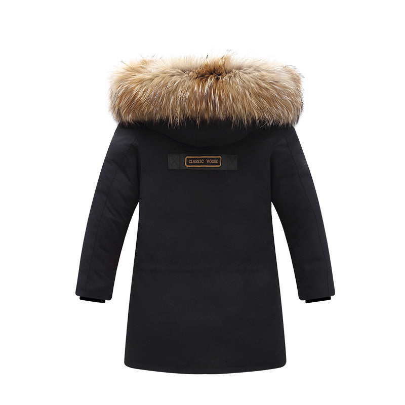 White Duck Down Jacket Boy for United States CHF Warmth - Teleplus united states chf jacket boy