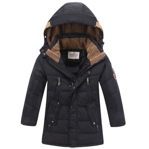 White Duck Down Winter Jacket for Boys Padded Children Casual Solid Color - Teleplus winter jackets duck padded children