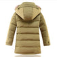 White Duck Down Winter Jacket for Boys Padded Children Casual Solid Color - Teleplus winter jackets duck padded children