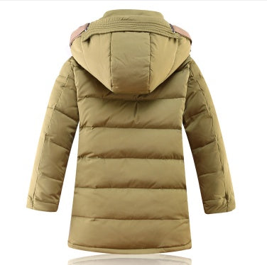 White Duck Down Winter Jacket for Boys Padded Children Casual Solid Color - Teleplus winter jackets duck padded children