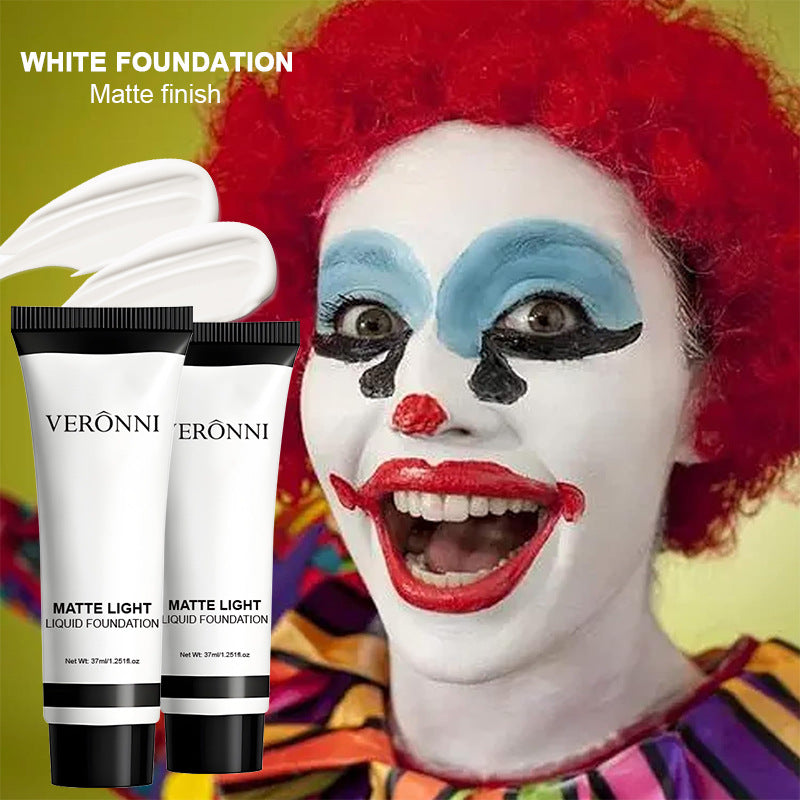 White Foundation Liquid for Neutral Oily Mixed Skin Tone Correction 37ml - Teleplus foundation liquid white