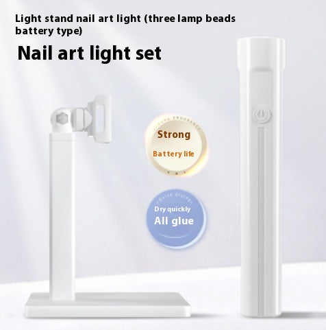White Manicure Word Lamp Bracket with Adjustable Degrees for Stylish Lighting - Teleplus manicure word lamp bracket
