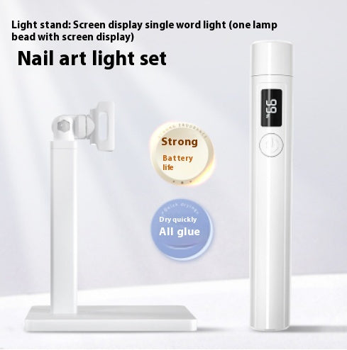White Manicure Word Lamp Bracket with Adjustable Degrees for Stylish Lighting - Teleplus manicure word lamp bracket