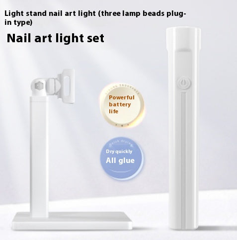 White Manicure Word Lamp Bracket with Adjustable Degrees for Stylish Lighting - Teleplus manicure word lamp bracket