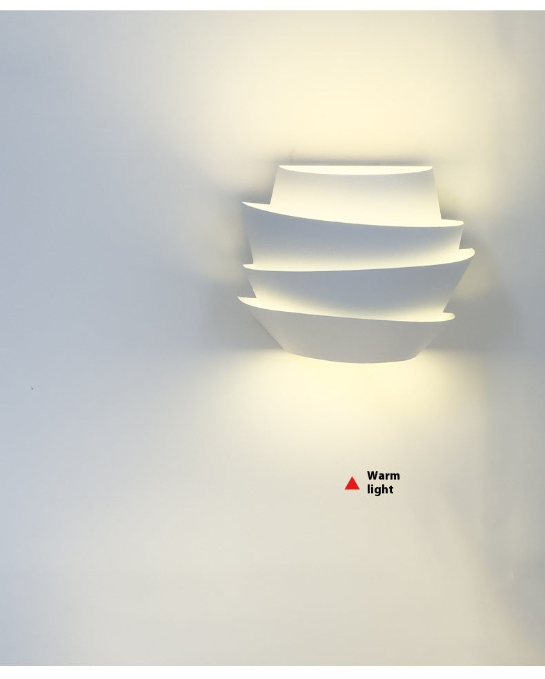 White Modern Minimalist Wall Lamp for Pine Cone Bedroom and Aisle Decor - pine cone bedroom bedside modern minimalist