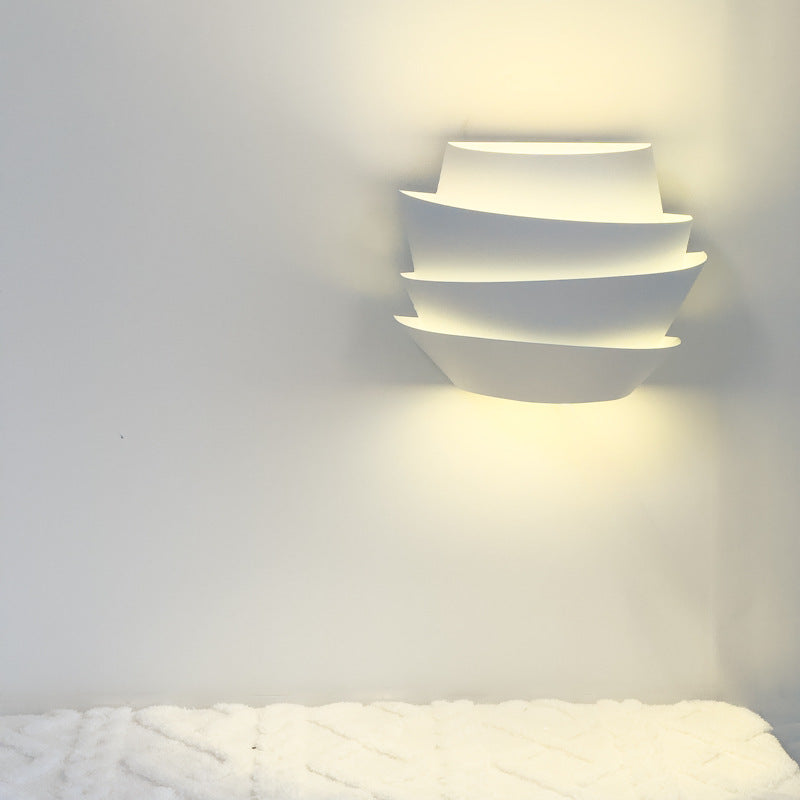 White Modern Minimalist Wall Lamp for Pine Cone Bedroom and Aisle Decor - pine cone bedroom bedside modern minimalist
