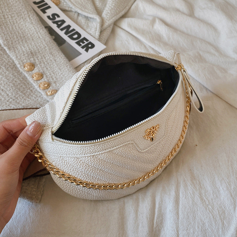 White Polyester Crossbody Bag with Sandwich Pocket for Daily Use in the United States - One-Shoulder Shenanigans united