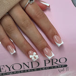 White Sweet Bow Nail Sticker for Simple Fashion and Elegant Nails - Teleplus simple fashion white sweet bow nail sticker