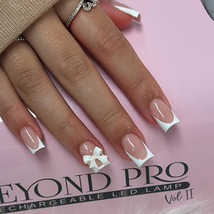 White Sweet Bow Nail Sticker for Simple Fashion and Elegant Nails - Teleplus simple fashion white sweet bow nail sticker